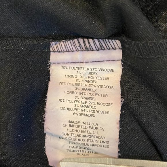 Bebe Black V Neck Sleeveless Zip Up Bubble Hem Mini Dress Size 4 #1624 - Picture 9 of 13